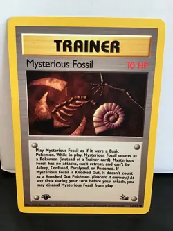Mysterious Fossil 62/62 Pokemon Fossil Common 1st Edition - Image 1