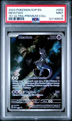 2023 POKEMON SVP EN-SV PROMO 151 ULTRA-PREMIUM COLLECTION #052 MEWTWO PSA 9 - Image 1
