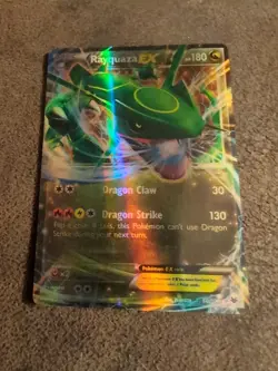 Rayquaza-EX 60/108 Holo Ultra Rare Pokemon card from the XY Roaring Skies set. - Image 1