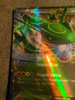 Rayquaza-EX 60/108 Holo Ultra Rare Pokemon card from the XY Roaring Skies set. - Image 2