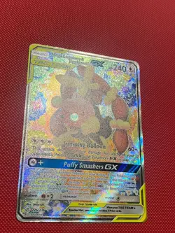 Mega Lopunny & Jigglypuff GX Alternate Art 226/236 Cosmic Eclipse Pokemon Card - Image 4