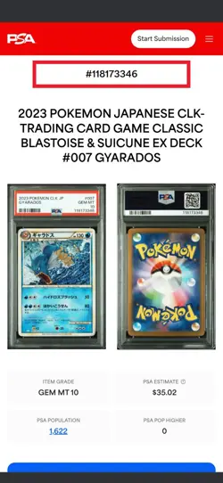 Pokemon Card [psa10] Consecutive Magikarp Gyarados Classic Near Mints From Japan - Image 4