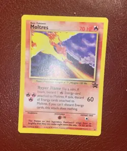 Moltres 21 - 2000 WOTC Vintage Black Star Promo - Pokemon Card - MP - Image 1