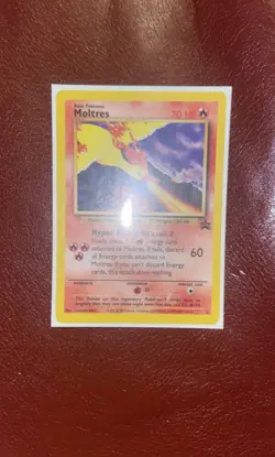 Moltres 21 - 2000 WOTC Vintage Black Star Promo - Pokemon Card - MP - Image 3