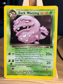 Dark Weezing 14/82 Pokemon Card TCG Holo Rare Team Rocket Set HP/DMG - Image 1