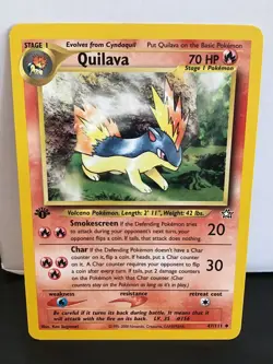 Quilava 47/111 Uncommon 1st Edition Pokemon Neo Genesis - Image 1