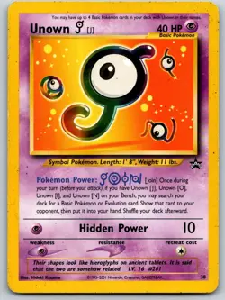 Unown [J] 38/53 HP-MP WoTC Promo Vintage Pokemon - Image 1