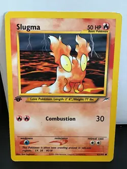 1st Edition Slugma 82/105 Pokemon Neo Destiny Common - Image 1