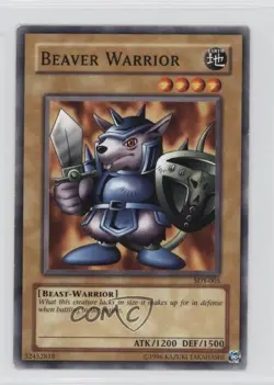 Beaver Warrior Unlimited YuGiOh Starter Deck Yugi #SDY-005 2002 READ - Image 1