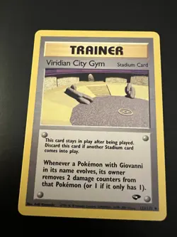 Viridian City Gym 123/132 Gym Challenge Unlimited 2000 Pokemon Card Uncommon NM - Image 1