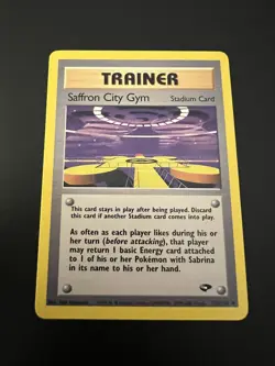 Saffron City Gym 122/132 Gym Challenge Unlimited 2000 Pokemon Card Uncommon NM - Image 1