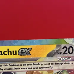 Pokemon Pikachu ex 057/191 SV08: Surging Sparks Tera Holo Basic 200 HP - Image 3