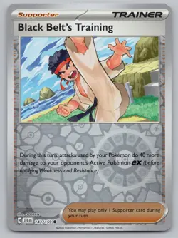 Black Belt's Training 143/159 Common Journey Together Pokemon Reverse Holo NM - Image 1