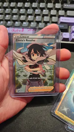 POKEMON EVOLVING SKIES ZINNIA'S RESOLVE FULL ART 203/203 ENGLISH TCG HOLO - Image 1