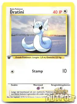 Dratini 26/102 1st Edition Base Set Pokemon LP DUTCH - Image 1