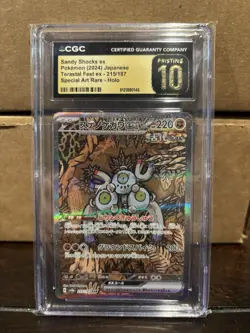 2024 Pokemon Japanese Terastal Fest ex SAR #215 Sandy Shocks ex CGC 10 b - Image 1