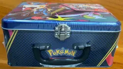 POKEMON TCG COLLECTOR METAL CHEST with 6 BOOSTER PACKS & Mini Portfolio - Image 5