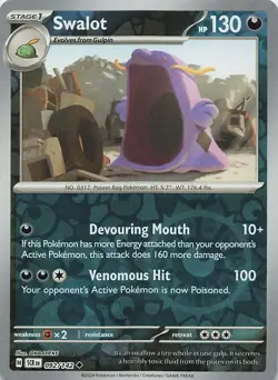 Swalot 92/142 Uncommon Stellar Crown Pokemon Reverse Holo Near Mint - Image 1