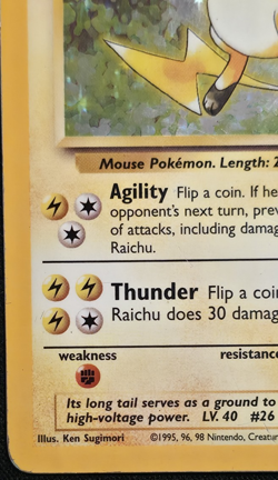 Raichu 14/102 Holo Pokemon Base Set HP - Image 5