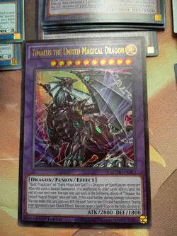 Timaeus the United Magical Dragon MZMU-EN012 Maze of Muertos 1st Edition Ultra R - Image 1