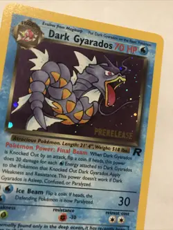 Dark Gyarados 8/82 Holo Team Rocket Prerelease Promo Pokemon Card - NM - Image 2