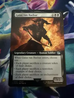 0447 Gaius van Baelsar (Extended Art Foil) Final Fantasy Card MTG FIN NM - Image 1