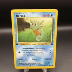 HORSEA **1st Edition** (NM/LP) - Fossil 49/62 - Pokemon Trading Card Game - Image 1