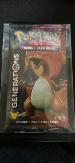 Pokemon Cards Generations  Booster Pack - Charizard Cover Art Artwork 10 Cards - Image 1