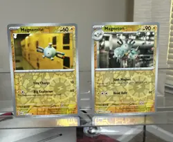 Magneton And Magnemite Reverse Holo Yuka Morii Illustrated Pokemon Cards - Image 1