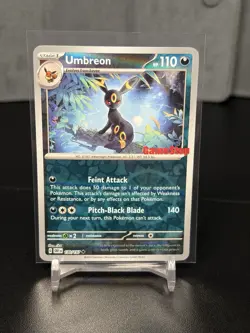 Umbreon 130/197 Reverse Holo GameStop Stamped Promo 2023 Pokemon Card NM - Image 1