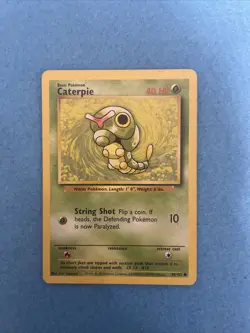 Pokemon Card - Caterpie 45/102 Base Set English TCG English NM - Image 1