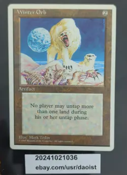 MTG Winter Orb 4th Edition Rare Magic The Gathering MP - Image 1