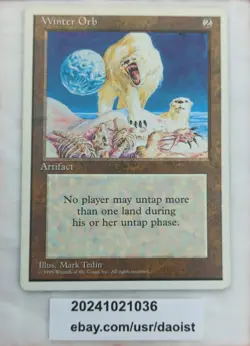 MTG Winter Orb 4th Edition Rare Magic The Gathering MP - Image 3