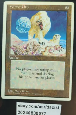 MTG Winter Orb 4th Edition Rare Magic The Gathering MP - Image 1