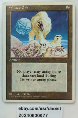 MTG Winter Orb 4th Edition Rare Magic The Gathering MP - Image 2