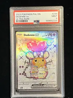 2023 Pokemon Dedenne EX 239/193 EN-SV Paldea Evolved Holo PSA 9 MINT - Image 1