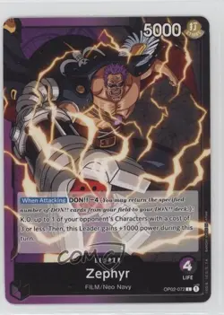 2022 One Piece Card Game: Paramount War OP02 L Zephyr #OP02-072 - Image 1