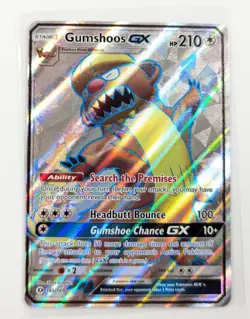 Gumshoos GX 145/149 - Full Art Ultra Rare Sun & Moon Pokemon TCG Card NM - Image 1