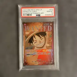 One Piece Monkey D Luffy Wanted Poster Special SR PSA10 ST01-012 Card - Image 1