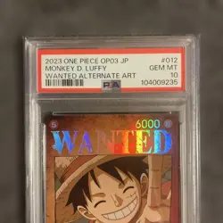One Piece Monkey D Luffy Wanted Poster Special SR PSA10 ST01-012 Card - Image 3