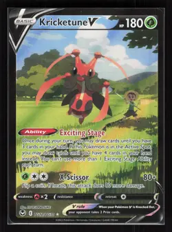 Kricketune V Ultra Rare Pokemon SWSH Silver Tempest Trainer Gallery TG12/TG30 NM - Image 1