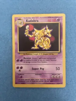 1999 Pokemon Set Unlimited Kadabra #32/102 TCG English Card NM - Image 1
