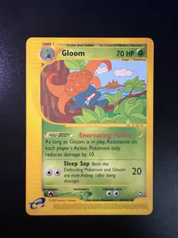Gloom 49/147 Aquapolis Set Non-Holo Rare 2002 Pokemon TCG E-Reader NM - Image 1