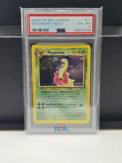 2000 POKEMON NEO GENESIS #11 MEGANIUM-HOLO PSA 6 - Image 1