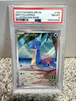 Pokemon TCG Misty's Lapras Destined Rivals 194/182 PSA 8 - Image 1