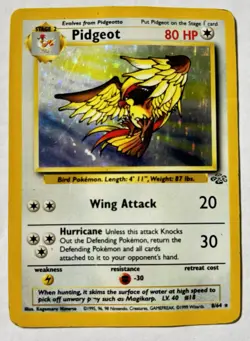 The Pokemon Company Pidgeot 08/64 Jungle Holo Rare Unlimited 80 HP English - Image 1