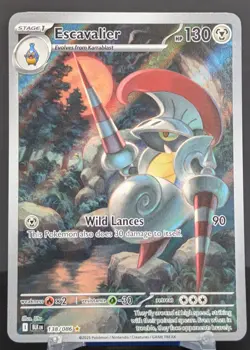 Pokemon Escavalier #138/086 English Black Bolt Illustration Rare Full Art - Image 1