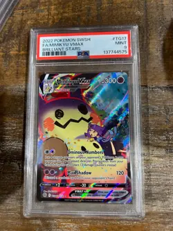 POKEMON 2022 Brilliant Stars Full Art MIMIKYU Vmax #TG17 PSA 9 Mint RARE - Image 1