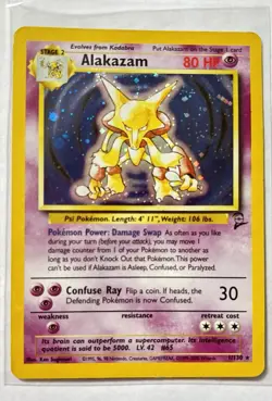 Wizards of the Coast Alakazam 1/130 Base Set 2 Holo Rare 80 HP English - Image 1