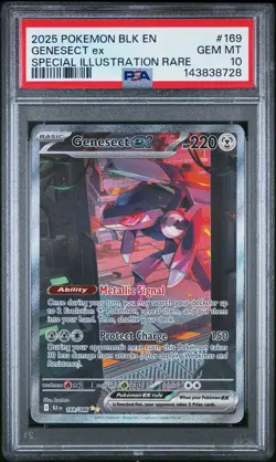 2025 Pokemon Blk En-Black Bolt #169 Genesect Ex Special Illustration Rare PSA 10 - Image 1